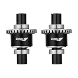 NMNRC Alum 2Pcs Front Rear Differential Diff Gear Kit Compatible with Arrma 1/18 Granite Grom 1/14 Typhon Grom 1/16 Mojave Grom Series Upgrades Part Black