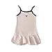 Toddler Girls Spaghetti Strap Summer Mini Dress Cute Bow Ruffle Hem Sleeveless Casual Sundress for 1-8 Years