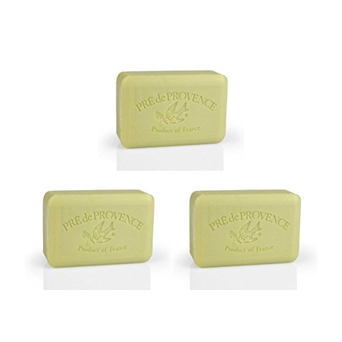 Pre de Provence Soap Shea Enriched Everyday 250 Gram Extra Large French Soap Bar - Verbena (Pack of 3)
