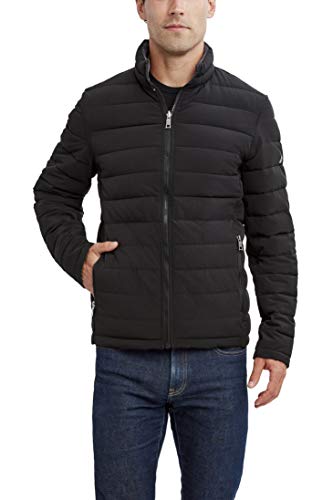 Image of Nautica Men's Reversible Quilted Puffer Jacket -Midweight Mechanical Stretch Winter Coat