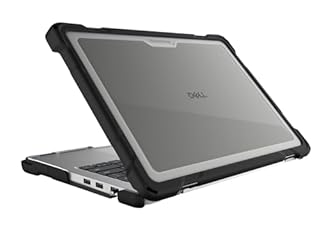 Gumdrop DropTech Custom Case Dell Pro 14 Clamshell - Drop Tested Protection, Rubberized Thread on Sides, Seamless Asset Tagging, Snap in Installation for School or Work - Black