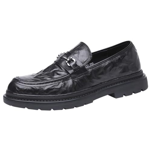 Men Casual Loafers Comfortable Leather Slip On Dress Shoes Business Oxfords Shoes