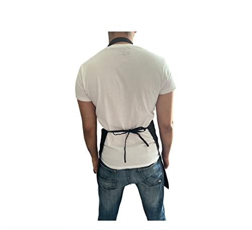 Moody Rimz Apron Cooking Kitchen Waterproof Adjustable Chef with 2 Pockets, Restaurant, Craft, Garden, BBQ, School, Coffee House, for Men Women, Unisex,(1x + 1x towel), Black - Image 4