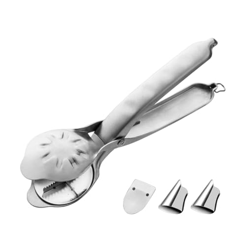 ピーカンクラッカーツール、手動ステンレス栗の皮むき器、ギザギザデザインの高速ナットクラッカー、人間工学に基づいたハンドル付き耐久性のある金属、キッチンアクセサリー、家庭用キッチンレストランシェフ用大人高齢者の弱い手C