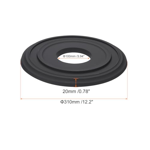 Image of PATIKIL Ceiling Medallion, 12 inch OD x 4 inch ID PU Decorative Ceiling Light Medallion Chandelier Medallion Molded Ceiling Light Cover Plate for Ceiling Light Fixtures Fans, Black