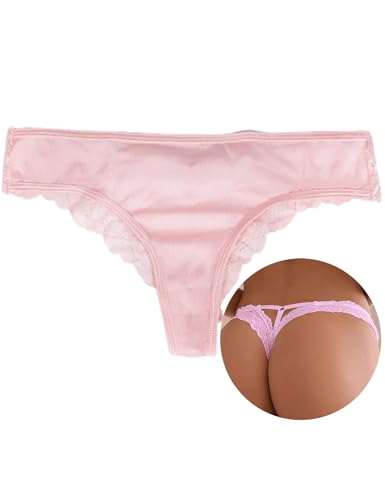 String Femme Sexy Chic Hot String Ficelle Ouvert Femme Sexy Grande Taille Tanga Coton Dentelle Culotte Fendue sans Couture Invisible sous Vetements Feminins...