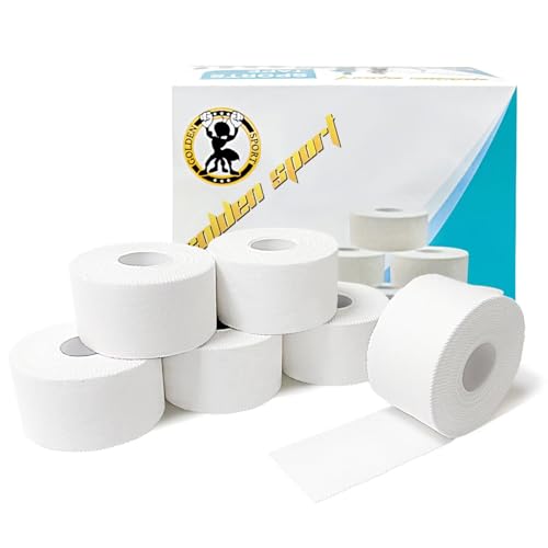 Golden Sport Athletic Tape, 6 Pack White Sports Tape, 1.5