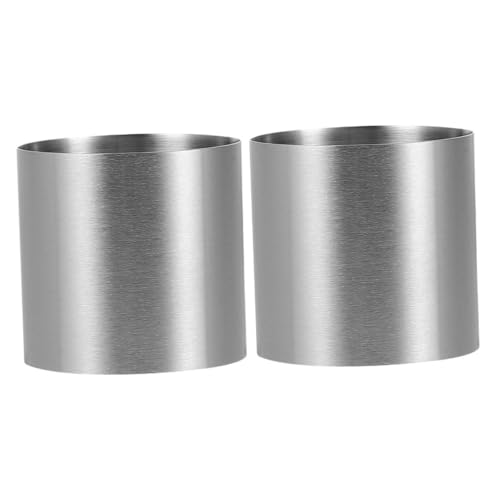 Gatuida 2 piezas Anillos de Pastel de Acero Inoxidable Moldes Redondos para Postres y Mousse Resistentes al Calor para Repostería Casera y Profesional