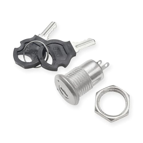Interruptor de bloqueo S1203 de 12 mm con llave para paneles telefónicos