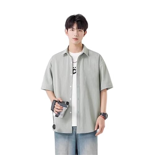 Chaqueta de verano para hombre de seda de hielo informal gris