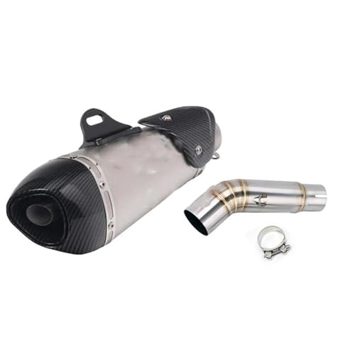 Ligne échappement moto Suzuki GSX-S 750 en acier silver avec silencieux ajusté
