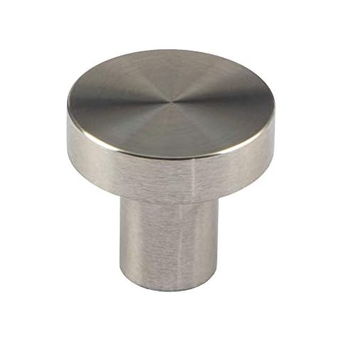 Gedotec Pomo de acero inoxidable cepillado mate para puertas de armarios y cajones Cover
