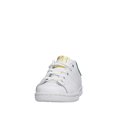 adidas Stan Smith J, Sneaker Unisex niños, Ftwr White Ftwr White Eqt Blue, 38 2/3 EU