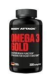 Body Attack Omega 3 Gold 300 Softgel Kapseln