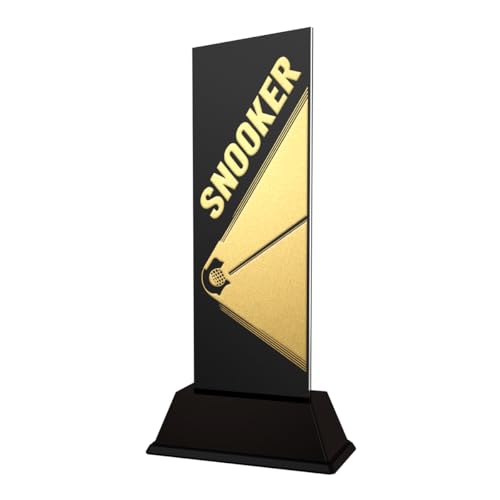 Trophée Snooker en acrylique et métal doré Shadowline 210 mm avec plaque de gravure