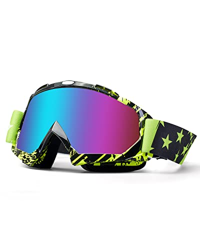 Motorcycle Goggles For Men Dirt Bike Goggles Women Motocross Goggles Atv Goggles Riding Goggles Powersports Goggles Offroad Goggle Mx Goggles Skiing Goggles Uv400 Anti-Scratch Dustproof Goggles Color #TOP25