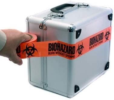 ChromaLabel 2インチ バイオハザード 火傷 開けない 安全警告 警告テープ 高視認性 耐候性 永久接着 PVCテープ 5