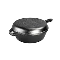Lodge 3.2 Quart Cast Iron Cabin Combo Cooker, Black