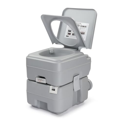 VINGLI Portable Toilet for Camping, 5.8 Gallon Capacity with Carry Bag, Camping Toilet with...