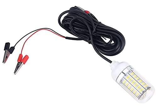 12V Underwater Fishing Led Light 15W Green Submersible Fishing Light Ip68 Waterproof Squid Shrimp Light Ice Fishing Light Collection Fish Lamp For Attractants Fish Prawns Squid Krill Crappie,1 Pack #TOP18