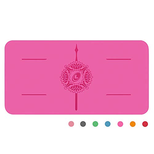Liforme Yoga Gratitude Pad - Coussin de Yoga pour Genoux, Coudes et Mains - Tapis de Yoga Ecologique et Antidérapant avec Un Système Unique et Original de Repères pour Lalignement - Pink