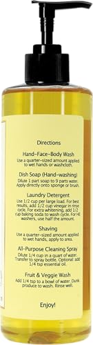 Image of Claya Frankincense Liquid Castile Soap - Organic Ingredients, Biodegradable, Aromatic with Citrus and Spice, Gentle for Skin (2 Pack of 16 fl oz Pump Cap)