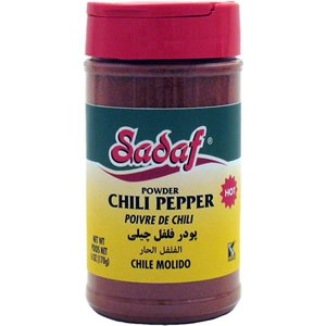 SadafChili Powder Spice - Chili Pepper for Cooking and Food Seasoning - Kosher - 6 Oz Bottle with Shaker Top