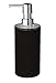 Ridder 20035100 Distributeur de Savon Touch Synthétique Noir 6,7 x 6,7 x 19 cm