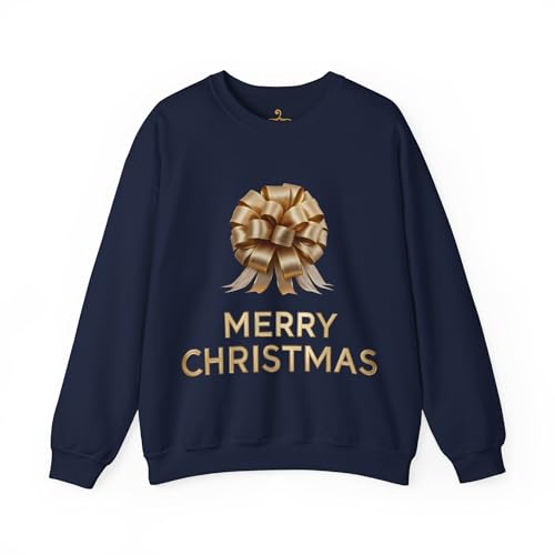 Pull de Noël avec nœud bleu marine taille XL