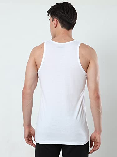 TREDECIM Men Organic Cotton Crew Neck Tank Tops Casual Classic Sleeveless Undershirts Pack of 34
