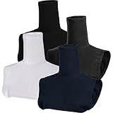Dickey Collar for Women 4 Pieces Fake Mock Turtleneck Faux Turtleneck Collar Detachable Turtleneck Insert Turtleneck Dickey Collar Mock Half Turtleneck Cotton Fake Collar High Neck Mock Collar