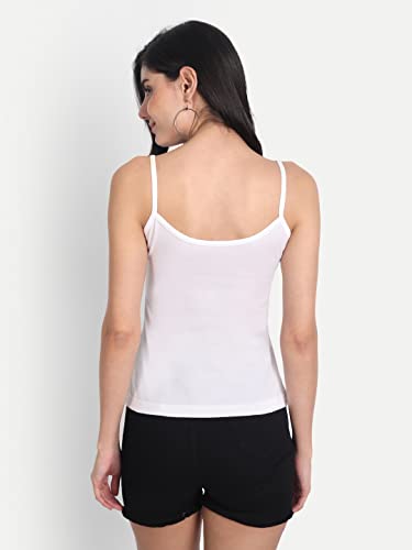 Image of Aimly Women's Regular Fit Cotton Camisole Slip Spaghetti | Combo Pack of 2