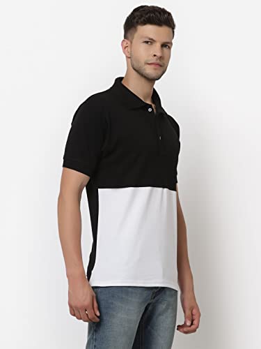 Image of UZARUS Mens Solid Cotton Regular Fit Polo T-Shirt