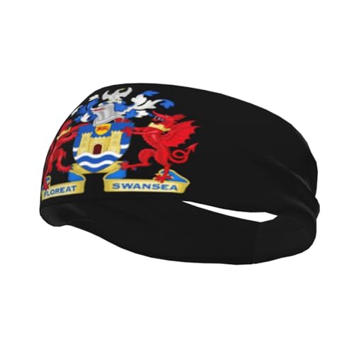 Coat of Arms of Swansea Headbands Women Wicking Sports