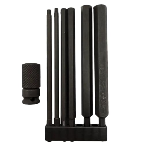 Rack-A-Tiers Allen Head Driver Bit Kit with Holder, Allen Bits for Lug Termination, Installations, & Electrical Work, Electrical Drill Bits, Quick-Change Allen Bits (72607)