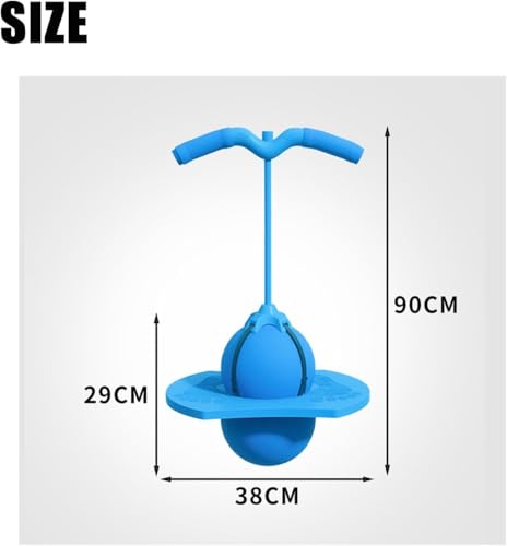 Aubzy sprungball Kinder,Hüpfball für Kinder & Erwachsene, Pogo Sprungball mit Griff & Pumpe, Rutschfester Balance Hüpfball für Indoor & Outdoor, Sport Spiel Fitness Hüpftraining (Blue)