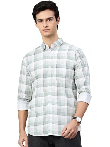 Image of Majestic Man Comfort Slim Fit Pure Cotton Checked Casual Shirt