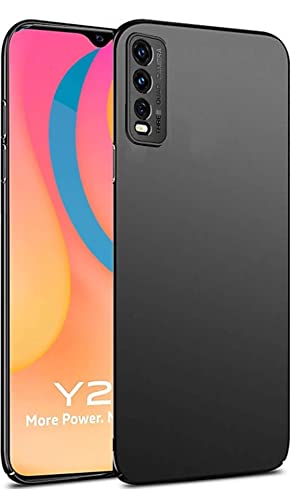 Image of Mobile Back Cover Case for Vivo Y20 - Vivo Y 20I (Silicone Case|CameraProtection|Black SC1510)