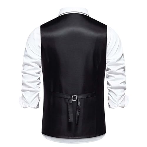 Mens Suit Vests Business Casual Dress Lightweight Vest Formal Herringbone Regular Fit Suit Double Breasted Vests4