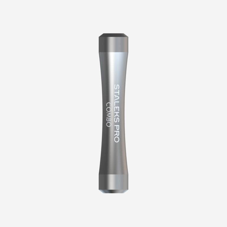STALEKS PRO by Natury Nails Pusher Curette Interchangeable Part Stainless Steel and Silicone Sterilisable Pedicure GUMMY Combo (Silver Handle)