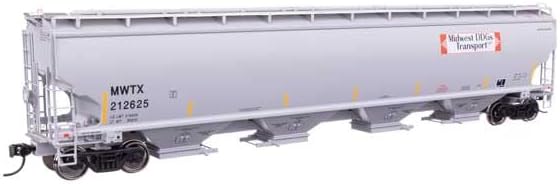Walthers Proto 920-110321 HO Scale 67' Trinity 6351 4-Bay Covered Hopper - Ready to Run - Midwest DDG Transport MWTX #212625
