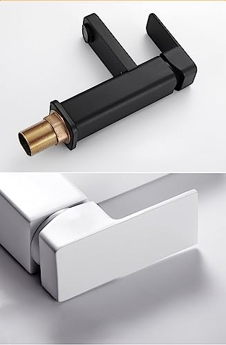 Mitigeur de salle de bain blanc JCAKES : robinet de lavabo ergonomique - 4