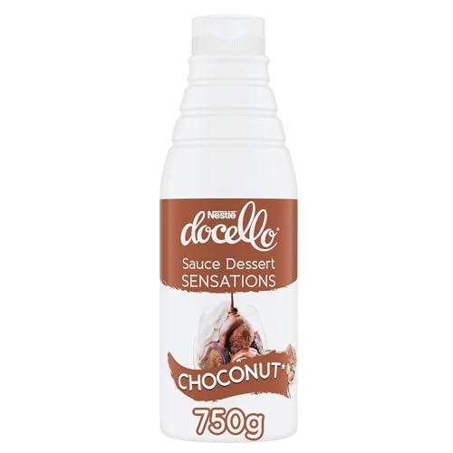 NESTLÉ DOCELLO Sauce Sensation Choconut - Sauce Dessert Chocolat-Noisette - Cacao Certifié Rainforest Alliance - Aide à la Pâtisserie, Topping, Nappage Gâteau,...
