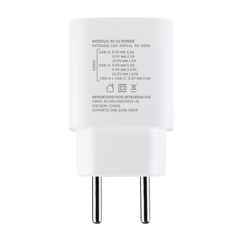 Fonte de Alimentação AC/DC Fonte USB EC 11 Power 20W Branco Intelbras