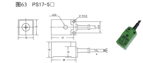 Sensor cuadrado NPN tres cables normalmente abierto con voltaje dual 12V 24V 2