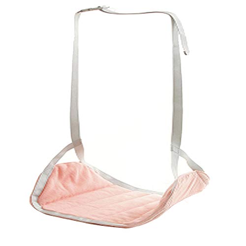 MSQL Airplane Footrest Hammock Double-Sided Fleece Adjustable Height Portable Prevent Swelling And Soreness Provides Relaxation And Comfort,Pink