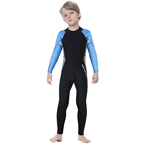 Luwint Kids Wetsuit For Boys Girls, 2.5Mm Full Wet Suit Long Sleeve Diving Suits For Swimming Surf Kayaking Paddle Boarding #TOP2