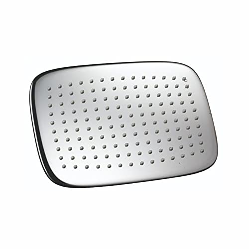 RN Rectangular Rainfall Shower Head 6x10 Inch Stainless Steel 304 Overhead Shower Single Flow with Rubit Cleaning System, Chrome Finish_RN68710610