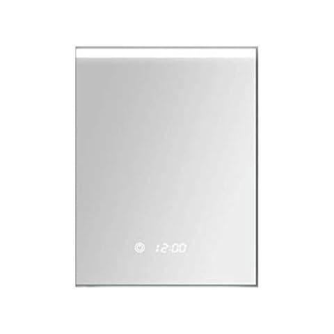 WANGXIAOLINjingzi Makeup mirror Led Makeup Mirror With Light Intelligent Defog Lamp Bathroom Mirror Cabinet Space Aluminum Bathroom With Shelf Mirror (Size : 70 * 100cm) (Size : 70 * 100cm) Cover
