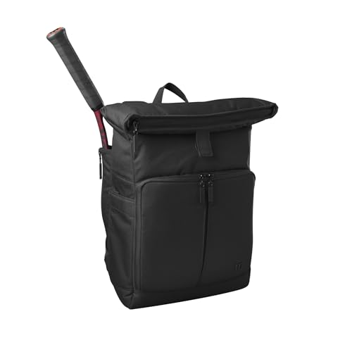 WILSON 2024 Lifestyle Tennis Backpack - Holds up to 2 Rackets, Black